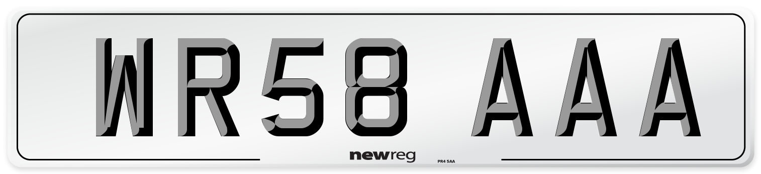 WR58 AAA Number Plate from New Reg